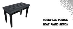 The image shows a rockville duet piano bench