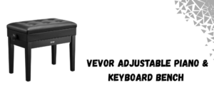The image shows vevor adjustable piano and keyboard bench